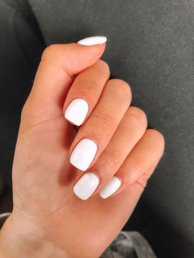 short white nails